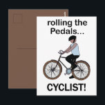 Cyclist Bicycle Bike Postkarte<br><div class="desc">Cyclist Bicycle Bike Postcard originally designed by Nisha Prabhu. Send your greetings with our vibrant cycling-themed postcard. Showcasing colorful images of cyclist, vintage bicycle, this postcard is perfect for bike lovers and adventure seekers. Ideal for sharing your love of biking, travel, and exploration, this postcard adds a fun and energetic...</div>