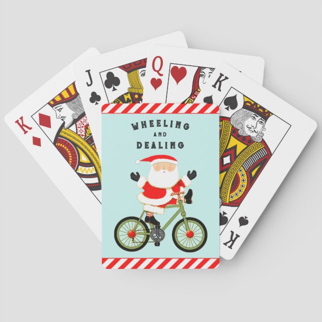 Cyclist Christmas Kleine Geschenk Spielkarten (Rückseite)