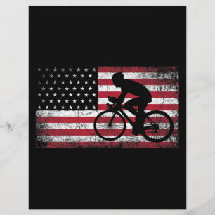 Cyclist Cycling Bicycle American Flag 4th of July Briefbogen