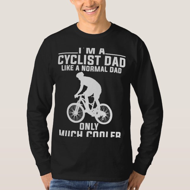 Cyclist Dad Bicycle Cycling Mountain Bike Father's T-Shirt (Vorderseite)