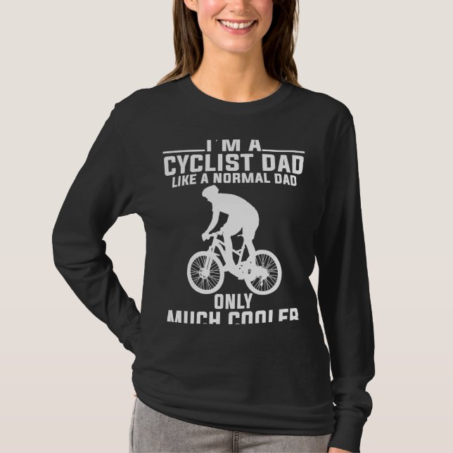 Cyclist Dad Bicycle Cycling Mountain Bike Father's T-Shirt (Vorderseite)