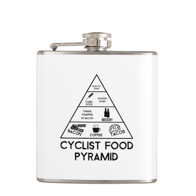 Cyclist Food Pyramide Flachmann (Vorderseite)