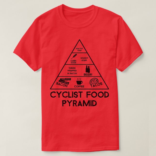 Cyclist Food Pyramide T-Shirt (Design vorne)