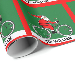 Cyclist Holiday-Geschenk Geschenkpapier