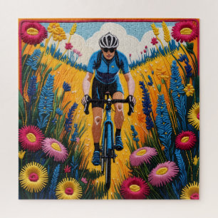 Cyclist in Bloom Puzzle