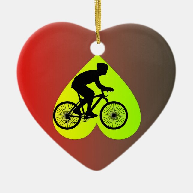 Cyclist Keramik Ornament (Vorne)