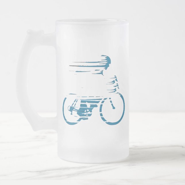 Cyclist Mattglas Bierglas (Links)