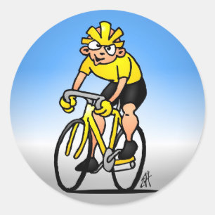 Cyclist - Radfahren Runder Aufkleber