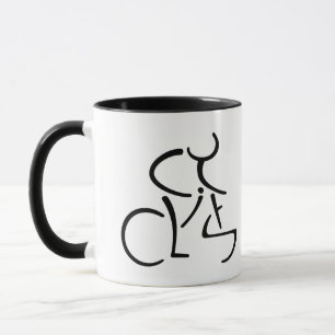 Cyclist Word Art Cycling Tasse