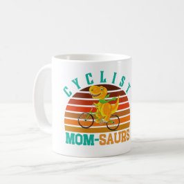 CYCLISTISCHE MAMA-SAURS - MUTTER-TAG T-REX DINO-MA KAFFEETASSE