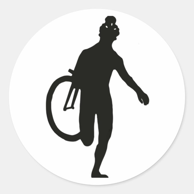 Cyclo-Runner-Aufkleber Runder Aufkleber (Vorderseite)