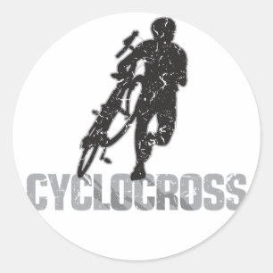 Cyclocross-Aufkleber Runder Aufkleber