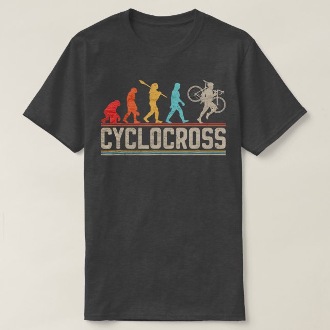 Cyclocross Bicycle Evolution of Man Ride Gravel T-Shirt (Design vorne)