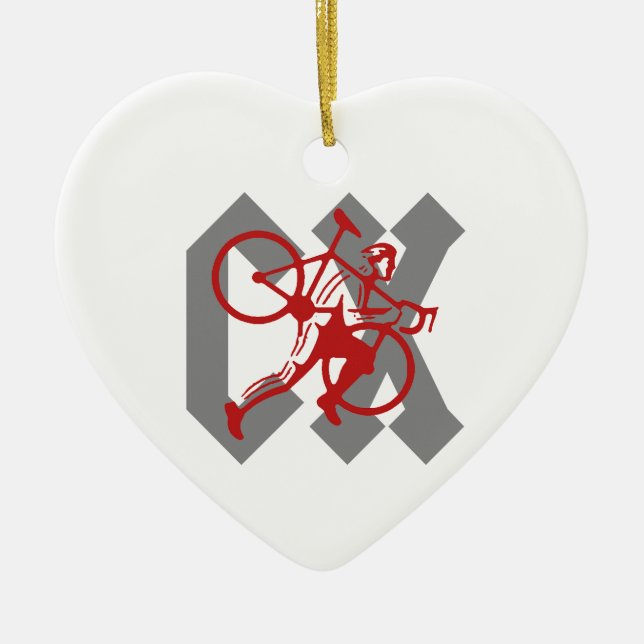 Cyclocross Keramik Ornament (Vorne)