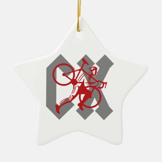 Cyclocross Keramik Ornament (Vorne)