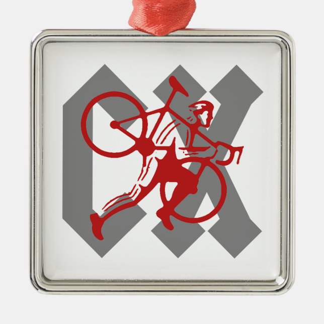 Cyclocross Ornament Aus Metall (Vorne)
