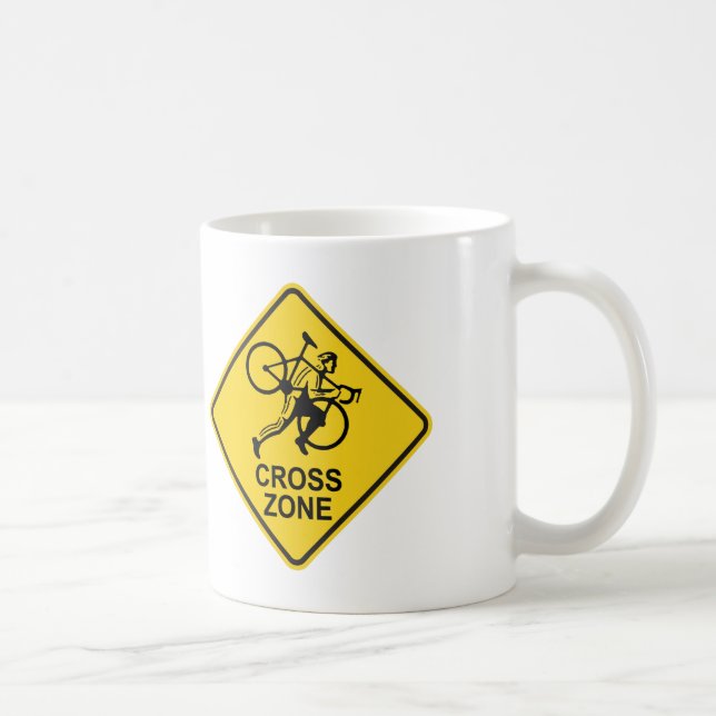 Cyclocross Zone Road Sign Tasse (Rechts)