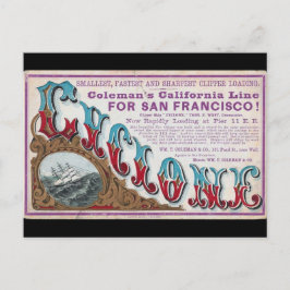 Cyclone Clipper Segelschiffe 1900 Postkarte