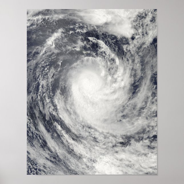 Cyclone Rene über den Südpazifik Poster (Vorne)