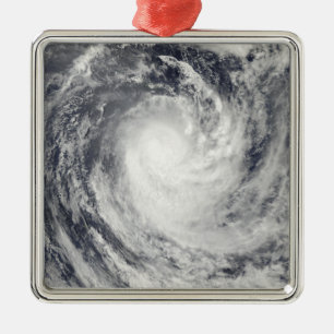 Cyclone Rene über den Südpazifik Silbernes Ornament