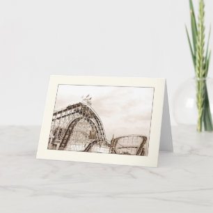 Cyclone Rollercoaster Blank Greeting Card Karte