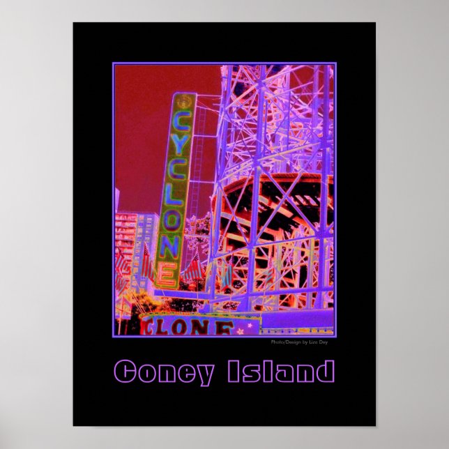 Cyclone Rollercoaster Psychedelic Poster (Vorne)