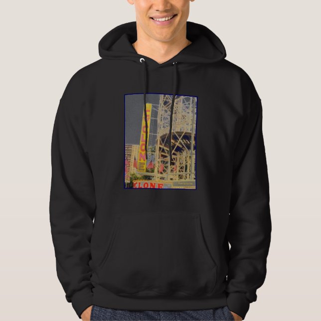 Cyclone Rollercoaster Sign Adult Hoodie Swtshirt (Vorderseite)