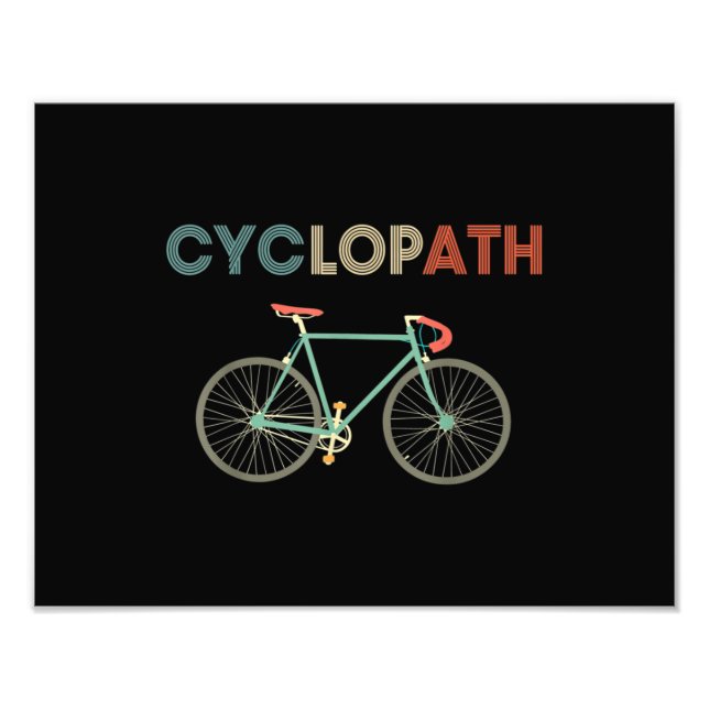 Cyclopath Funny Bicycle Cyclist Humor Fotodruck (Vorne)