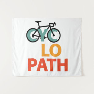 Cyclopath Funny Cycling Wandteppich