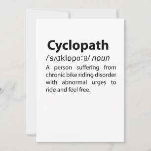 Cyclopath Funny Dictionary Definition