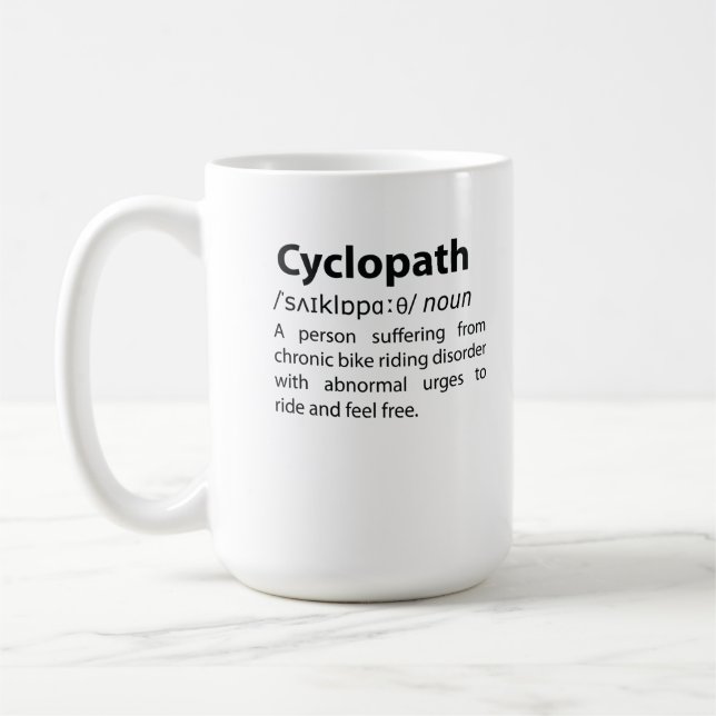 Cyclopath Funny Dictionary Definition Kaffeetasse (Links)