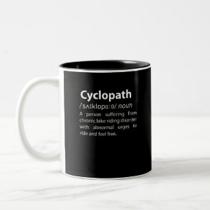 Cyclopath Funny Dictionary Definition Zweifarbige Tasse