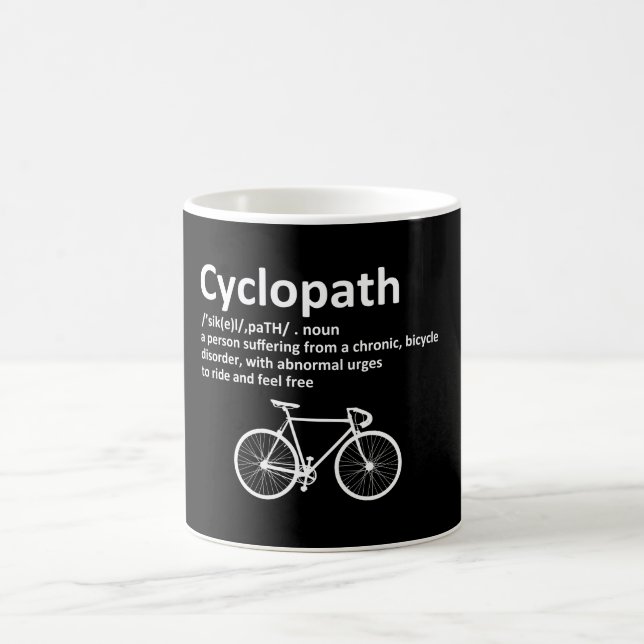 Cyclopath Funny Geschenk für Radfahrer und Biker Kaffeetasse (Mittel)
