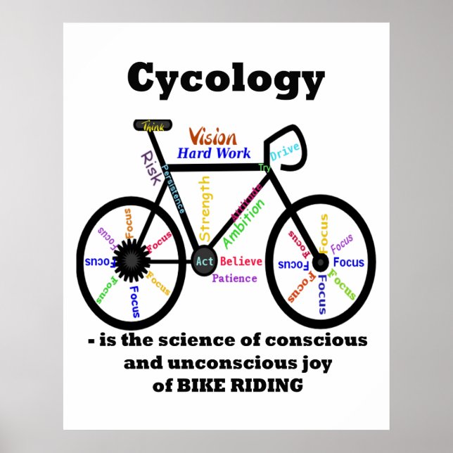 Cycology Poster - The Science of the Joy of Biking (Vorne)
