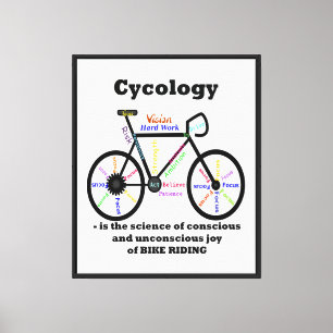 Cycology Poster - The Science of the Joy of Biking Leinwanddruck