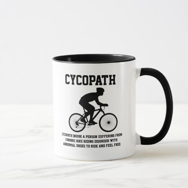 Cycopath Definition Fahrradfahren Tasse (Rechts)