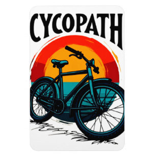 Cycopath: Elektrofahrrad mit Sonnenuntergang Grafi Magnet