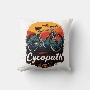 Cycopath: Elektrofahrrad und Sonnenuntergang Graph Kissen