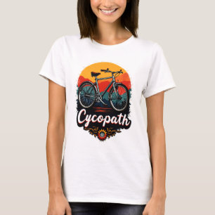 Cycopath: Elektrofahrrad und Sonnenuntergang Graph T-Shirt