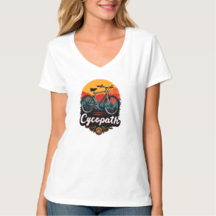 Cycopath: Elektrofahrrad und Sonnenuntergang Graph T-Shirt
