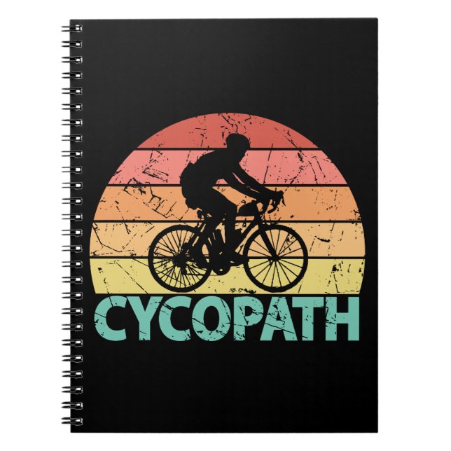 Cycopath Funny Cycling Cyclist Notizblock (Vorderseite)