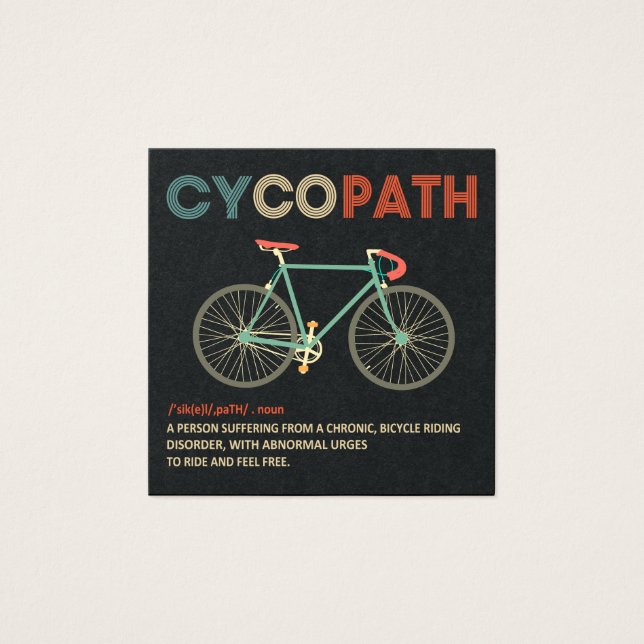 Cycopath Funny Cycling für Radfahrer und Biker (Vorderseite)
