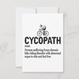 Cycopath Funny Cycling für Radfahrer und Biker Dankeskarte