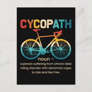 Cycopath Funny Cycling für Radfahrer und Biker Feiertagspostkarte