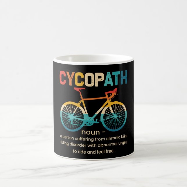 Cycopath Funny Cycling für Radfahrer und Biker Kaffeetasse (Mittel)