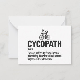 Cycopath Funny Cycling für Radfahrer und Biker Mitteilungskarte