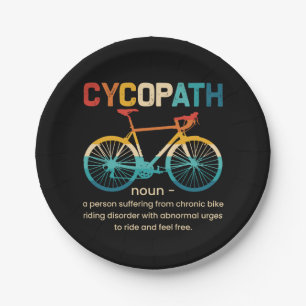 Cycopath Funny Cycling für Radfahrer und Biker Pappteller