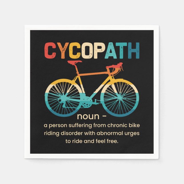 Cycopath Funny Cycling für Radfahrer und Biker Serviette (Vorderseite)
