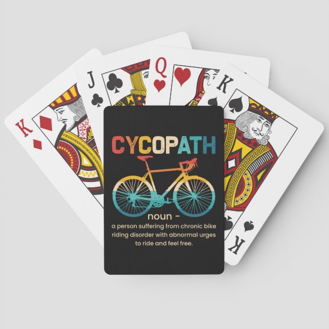 Cycopath Funny Cycling für Radfahrer und Biker Spielkarten (Rückseite)