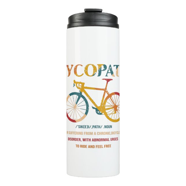 Cycopath Funny Cycling für Radfahrer und Biker Thermosbecher (Vorderseite)